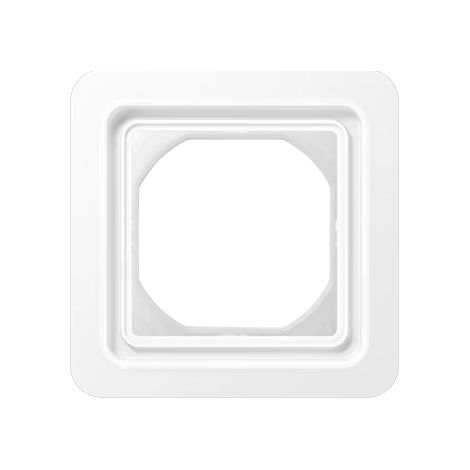 Jung Telaio 90 x 90 mm, completo di flangia di tenuta (IP44) 1 scomparto, CD 500, IP 44, termoplastico, bianco alpino, montaggio verticale e orizzontale CD 681 WU WW