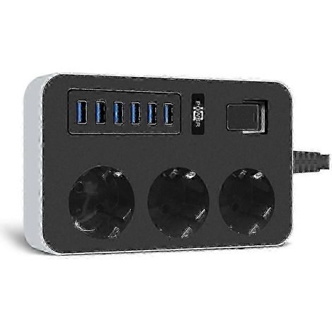 Multiprise secteur avec rallonge multifonctionnelle, multiprise avec port USB, charge rapide (a) EMO non disponible 0827 (1/5)