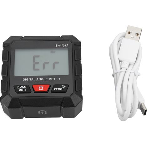 4 x 90° Digitaler Winkelmesser mit automatischem, drehbarem Magnetdisplay, präzises Winkelmessgerät für die Holzbearbeitung (1/5)