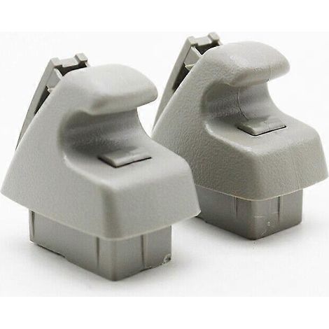 Ensemble de 2 supports de fixation de pare-soleil gris pour Chevrolet, GMC, Buick et Cadillac (1/4)