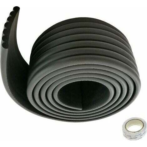 Universal Foam Roller 200cm x 80mm x 8mm Thick Shockproof Foam Safety Protection for Baby/Kids Kits. General Purpose Impact Protection, Soft and Flexible, Black, N (1/4)
