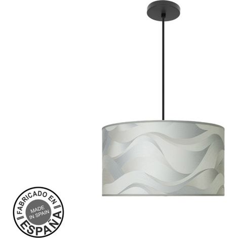 Fashion Hängeleuchte 2xe27 schwarz/grau wave regx40x40cm mit Diffusor