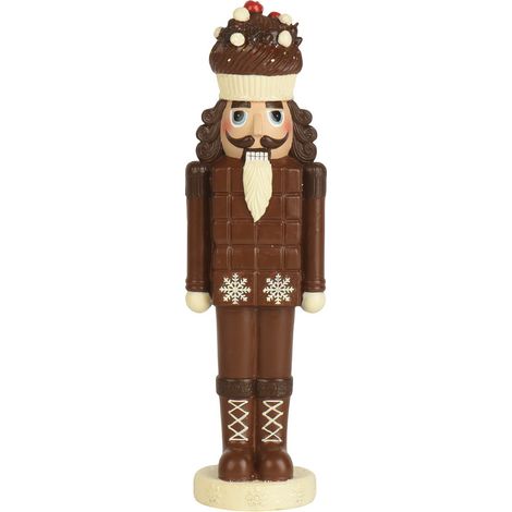 Weihnachtsdeko Nussknacker in Schokoladenoptik - Polyresin