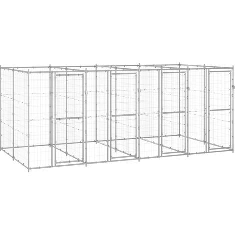 Outdoor-Hundezwinger Verzinkter Stahl 9,68 m²