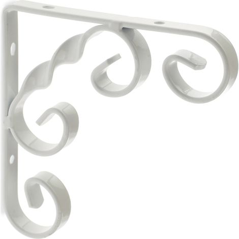Escuadra para Estantería  en Acero  Blanco  Medidas 12127130 mm  Sistema de Fijación Atornillado  1 Unidad -