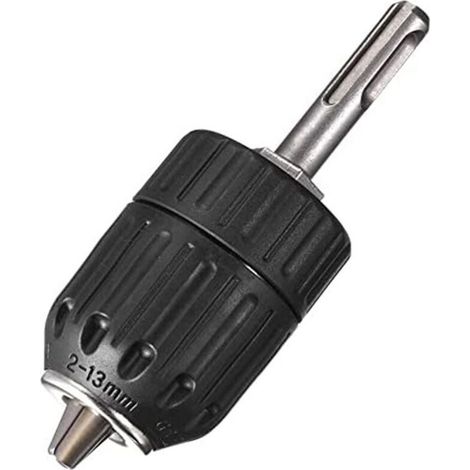 Adaptateur de tige SDS pour mandrin sans clé 1/2" 2-13 mm 1/2-20UNF pour perceuses à percussion sans fil, noir,OUYLAF (1/4)