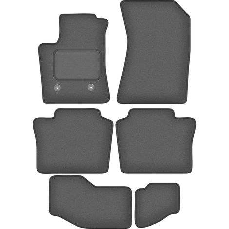 Tapis velours graphite pour : Renault Espace VI E-TECH HEV 7 places (2023-) (1/5)