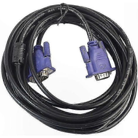 Câble VGA de 5 mètres pour connexion à un moniteur d'ordinateur PC (1/2)