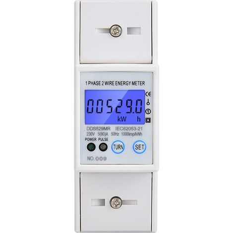 Einphasen-Stromzähler DDS529MR, LCD-Digitalanzeige, 230 V, 2-polig, DIN-Schienen-Netzteil mit RS485 (1/5)