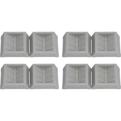 8PCS Rubber Caster Cups Furniture Wheel Stoppers Floor Protector for Bed Office Chair Cabinet Sofa Closet Wheels (1/5)