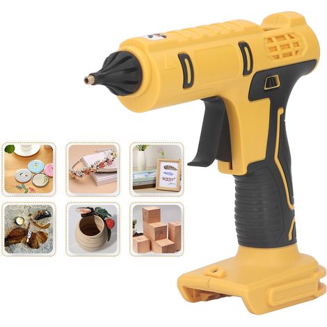 Pistolet à colle thermofusible sans fil au lithium-ion compatible avec les modèles DeWalt DCB180, DCB182, DCB184, DCB200, DCB201, DCB203, DCB203BT, DCB204, DCB205 et DCB206 (1/5)
