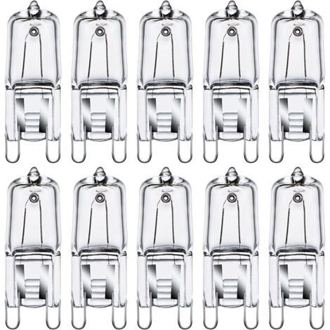 G9 Halogenlampen, 33 W (34 W), Kapsellampen, 230 V, 2800 K, warmweiß, dimmbar, 10er-Packung (1/5)