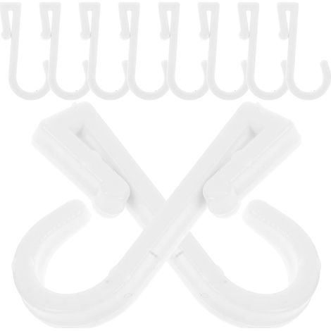 Crochets Plats Résistants la Déformation Lot de 10 Installation Facile en Plastique Blanc pour Suspendre Vêtements et Paquet Cuisine et Salle de Bain (1/5)