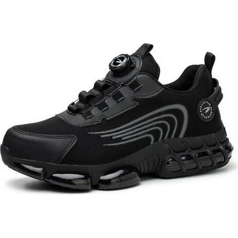Sicherheitsschuhe für den Arbeitseinsatz – Drehverschluss, stoß- und durchtrittsichere Konstruktion, leichte und atmungsaktive Sneaker, Stiefel für Damen und Herren, Größe 44 (1/5)