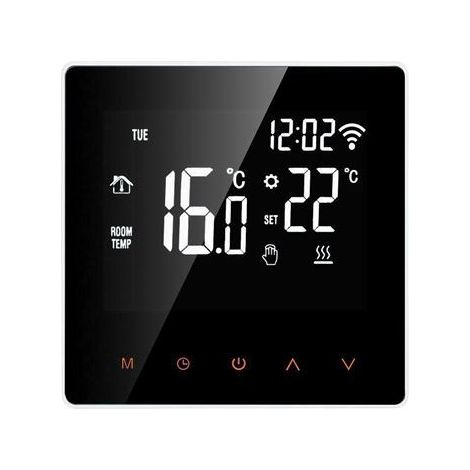 Thermostat Chaudière gaz / eau Régulateur de température numérique Écran tactile Affichage LCD Semaine Antigel (1/4)