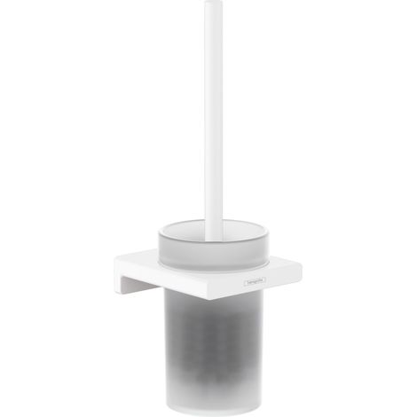 Hansgrohe AddStoris - Bürstenhalter Wandmontage, Glas matt/weiß matt 41752700