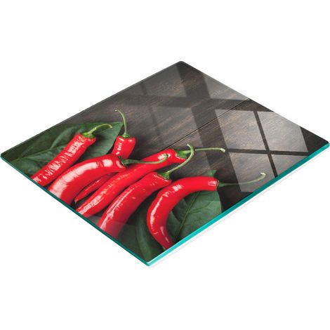 Tagliere da cucina decorativo in vetro per peperoncini, 60x52 cm (1/5)