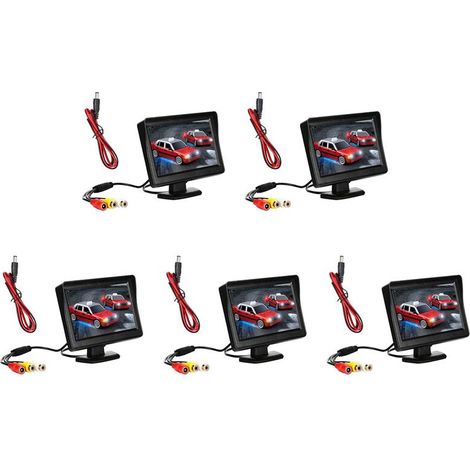 Adecuado para kits de monitores de marcha atrás para vehículos de 5 x 9V-24V y 4,3 pulgadas con pantallas TFT LCD, monitores de sistema de estacionamiento (no incluidos). (1/4)