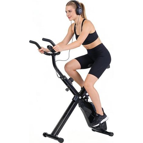 KZYNTH KB-S3 Faltbares Heimtrainer X-Bike leise 16 Widerstandsstufen Magnetwiderstand Belastung 150 kg Schwarz (1/5)