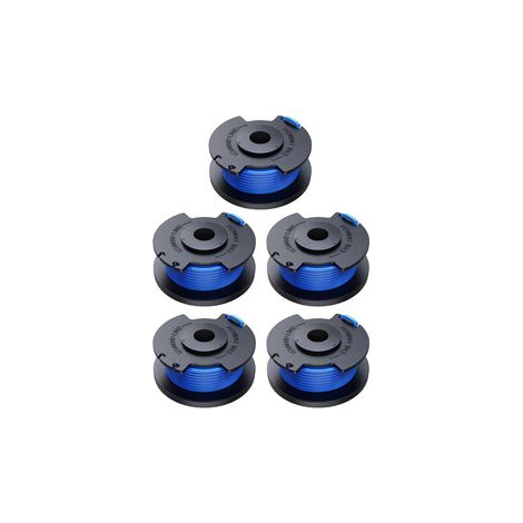 Bobine fil nylon bleue pour Ryobi AC14RL3A, tête de coupe avec capot, modèle R5+0, débroussailleuse entretien bordures, accessoire rechange - pour Ryobi (1/5)