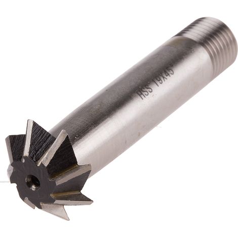 Fraise queue d'aronde RS PRO 63 mm HSS Inversé, 45°, 19mm ( Prix pour 1 ) (1/2)