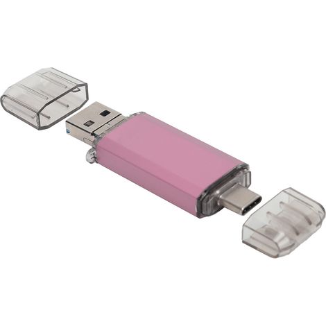 Clé USB 3-en-1 Or Rose 16GB, Compatible iPhone et PC, Transfert Rapide (1/5)