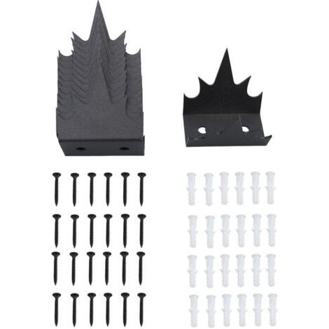 Pointes de clture de sécurité en fer, 12 pièces, Anti-intrusion, deux couches de revêtement antirouille, pointes de clture Anti-vol pour la maison (1/5)