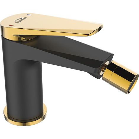 Rubinetto per bidet a pavimento RUBIO Black Gold con tappo (1/2)