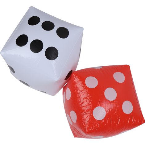Dice Balloon Party Outdoor Toy PVC Inflatable Education Craft Supplies Red White (1/5)