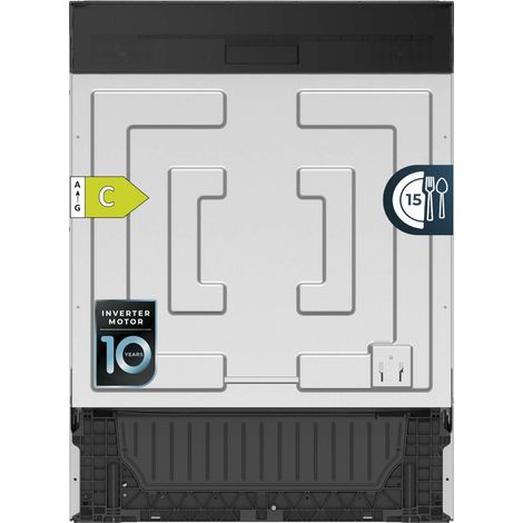 Cecotec Lavavajillas Integrable 60cm Bolero Aguazero 6620 Full-BI C. 1850W, 15 Cubiertos, 8 Programas, Motor Inverter
