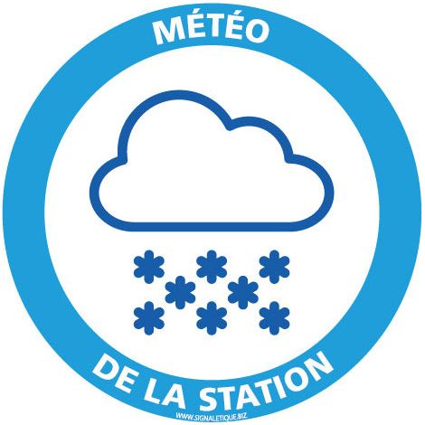 PANNEAU INFORMATION POINT METEO (H0400) - Adhésif - Diamètre 125 mm