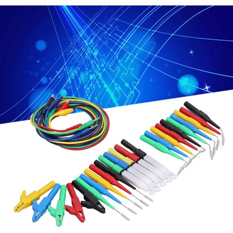 Kit de Câbles de Test avec Fiches Banane 4mm, Excellente Conductivité, Angles 90° 135° 180°, pour Diagnostic Automobile et Banc de Test (1/5)
