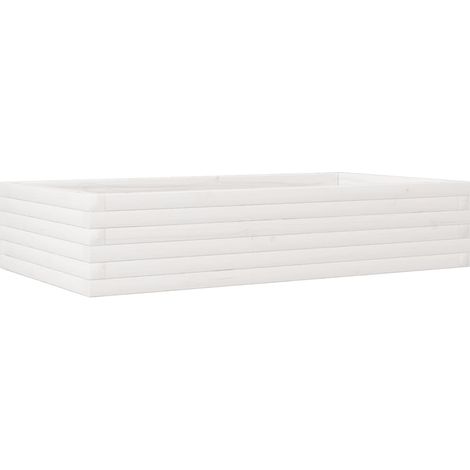 Maison Exclusive - Pflanzkübel Weiß 110x60x23 cm Massivholz Kiefe