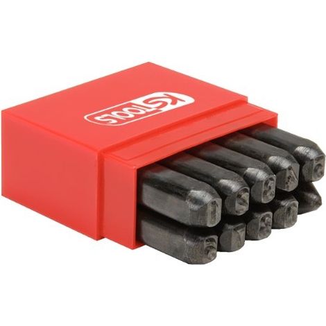 KS Tools Juego de sellos para números 10 piezas metálicas