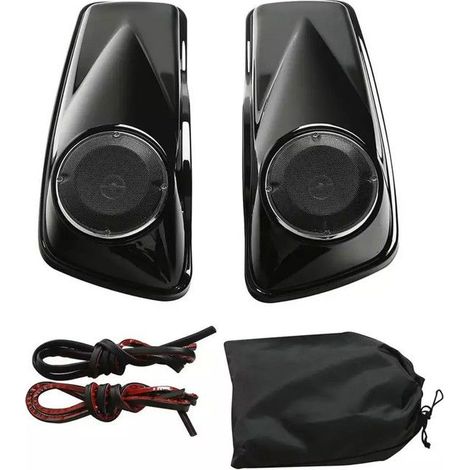 Coperchi valigie - Craftride 6,5" - Altoparlanti 6,5" - Harley-Touring 2014-25 - ABS nero, preforati