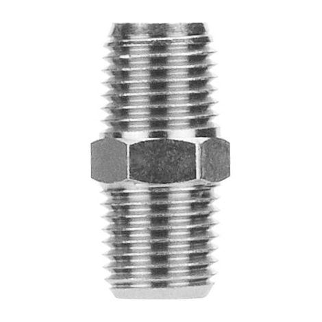 Mamelon RS PRO BSPT 3/8" mâle 3/8 pouces NPTF en Laiton, Droit ( Prix pour Paquet de 10 )
