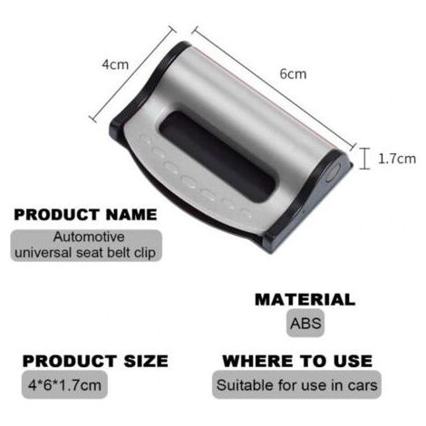 1 paires Ajusteur Ceinture de SéCurité Voiture RéGlable Clips Ceinture Voiture AntidéRapant Tendeur Ceinture Argent Taille Unique (1/3)