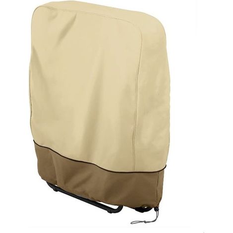 Housse De Protection Chaise Jardin - Pliante BâChe Oxford Pour Suspendue Fauteuil Relax Pliable, Coupe Vent, AntipoussièRe, Avec Sac Rangement, Beige Et Marron, 1 PièCes (1/3)