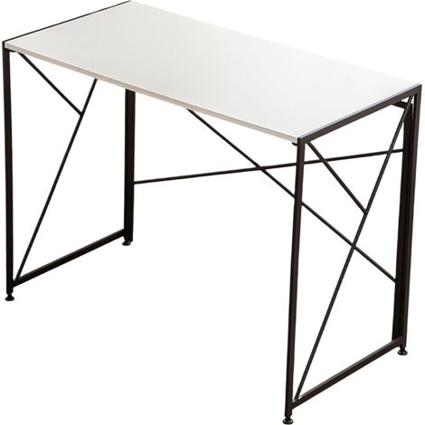 Escritorio plegable blanco de MDF y metal 99 x 50 x 75 cm (1/5)