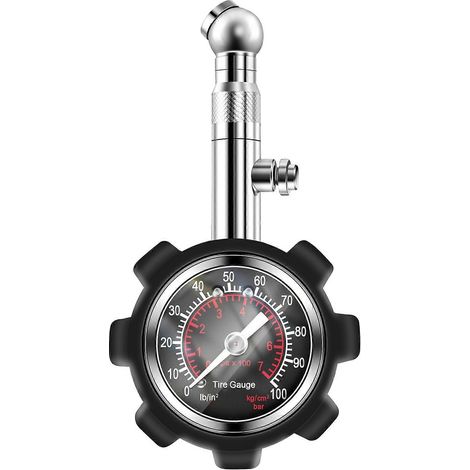 Manomètre multifonction pour pneus de voiture 100 psi, indicateur de pression des pneus (1/5)