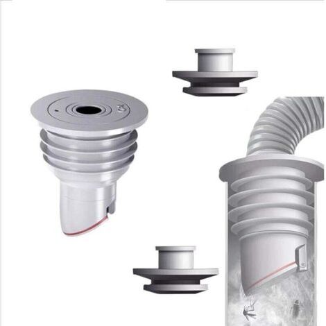 BUNTHAUS Joint de Tuyau de Machine à Laver, 2 Pièces Gris Bouchon Anti Odeur Machine à Laver Bouchon D'Étanchéité de Tuyau D'Évacuation, Joint de Tuyau de Vidange Déodorant pour Cuisine Domestique