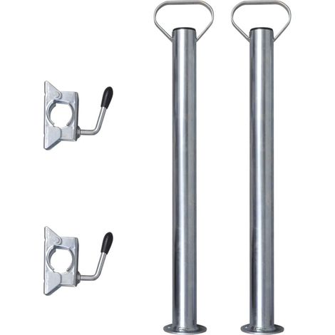Tubi Supporto 2 pz 2 Morsetti Divisori per Ruota Sostegno 48 mm vidaXL
