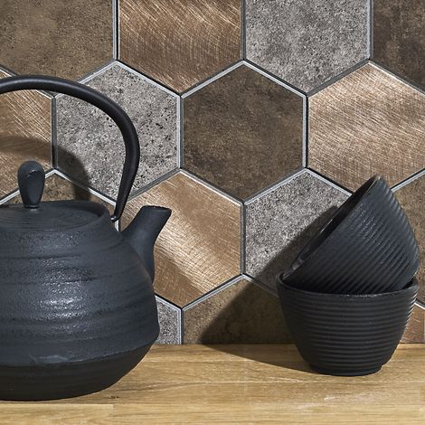 Credence Adhesive Rigide Bronze Hexagone (1/4)