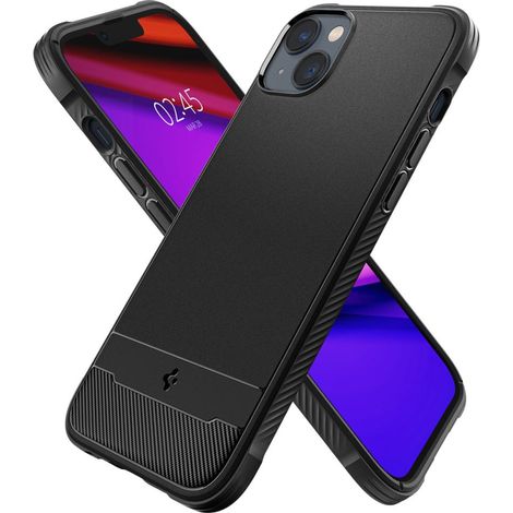 Funda Spigen Rugged Armor MAG MagSafe para iPhone 14, color negro mate. (1/5)