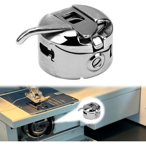 Spulenkapsel – Nähmaschinenzubehör – Universal, Metall – Für Frontlader – Kompatibel mit Brother, Singer, Juki – Silber – 22,75 x 22,75 cm (1/5)