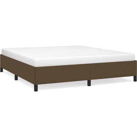 Maison Exclusive - Bettgestell ohne Matratze Dunkelbraun 160x200