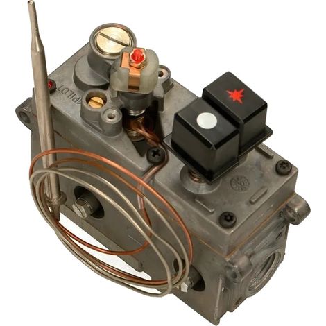 Thermostat de Friteuse à Gaz, Plage de Température Réglable de 50ºC à 190ºC, Construction Métallique Durable, Compatible avec les Friteuses Standards, Contrôle de Gaz Fiable, Conforme aux Normes de Sé