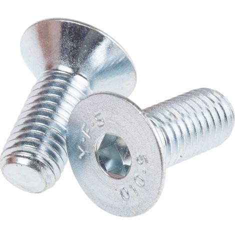 Vis à six pans creux, M10 x 25mm, tête Vis fraisée à tête creuse hexagonale, en Acier ( Prix pour Sachet de 50 )