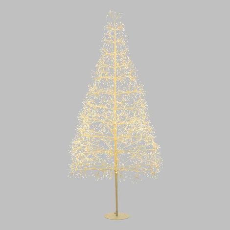 Arbre Conique Riche RICH Blanc H210cm 3000 Micro LED Flash avec Rameaux de Led 5m+Ø100xH210cm Lotti (1/5)