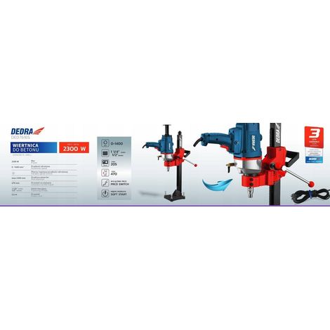 Dedra Wiertnica Perceuse Béton Puissante 2300W (1/3)